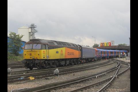 Colas Rail delivers the second five-car Class 458/5 EMU to South West Trains' Wimbledon depot.